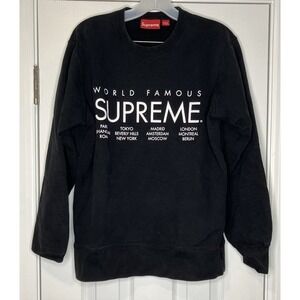 Supreme Men's World Famous Crewneck Sweater Black Size‎ Medium